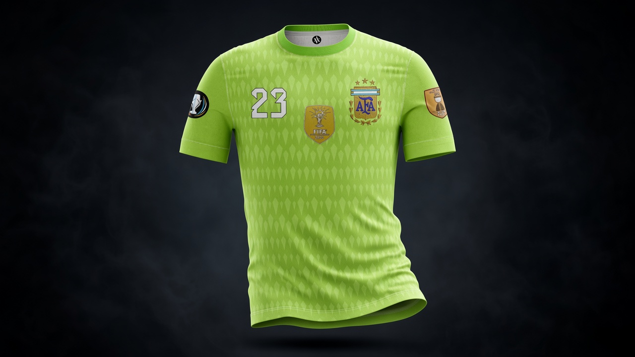 Camiseta arquero Argentina Dibu Martínez número 23